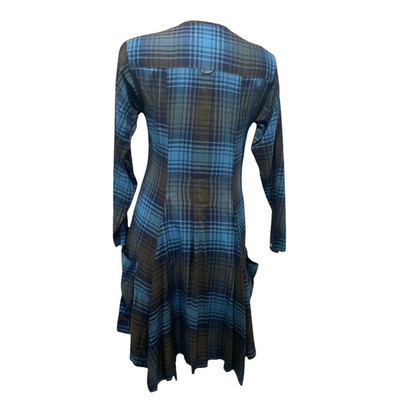 Marithe Girbaud Francois plaid long sleeve button down dress size medium - Picture 2 of 9